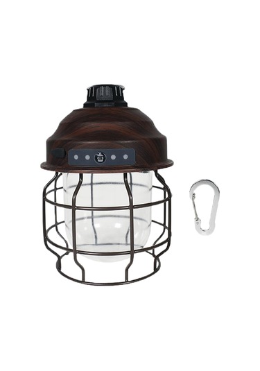 Homyl Led Fener Taşınabilir Işık Şarj Ahşap-tahıl Ahşap Tahıl Kahverengi