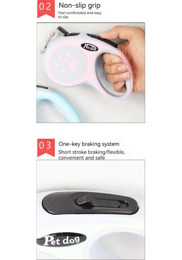 Soulader Tek Tıklamayla Kilitlenebilir Otomatik Geri Sarımlı Köpek Tasma Kayışı, Yürüyüş Ve Eğitim İpi, Küçük Orta Büyük Irklar İçin Uzayabilir Tasmalar