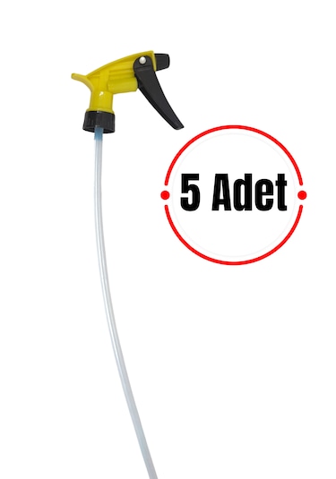Kimyasala Dayanıklı Triger Sprey Başlık Sarı Sprey Başlığı 5 Adet