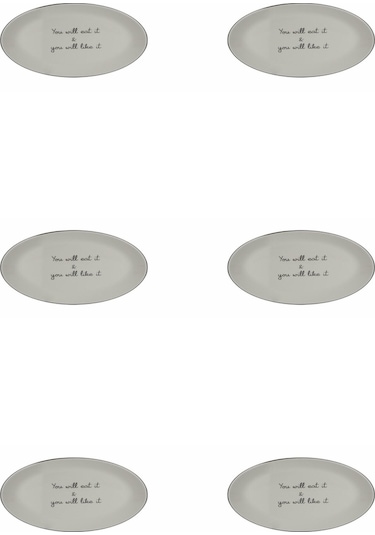Porland Hope Kayık Tabak 28cm 6'lı 04lfh000467