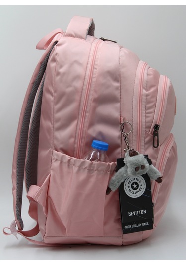 GirayCollection Özel Su İtici Kumaş Okul Sırt Çantası 34600 Pudra