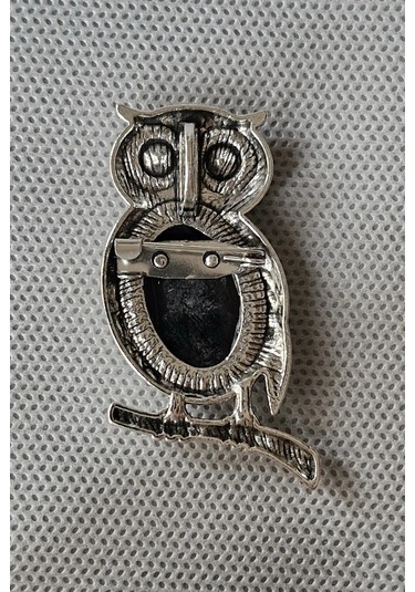 Abalon Shell Baykuş Motifi Sedef Broş Br10-3 Çok Renkli