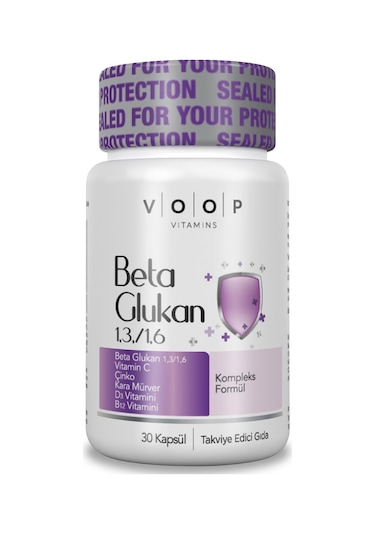 Voop Beta Glukan 13/16 Kara Mürver Vitamin C Çinko 30 Kapsül