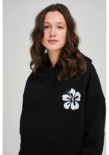 Hırsch Unisex Siesta Beach Sweatshirt Siyah