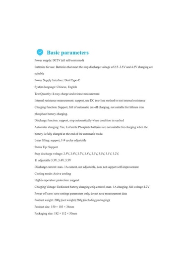 Tongxida 18650 Pil Kapasite Ölçer Cihazı, Direnç Test Modülü, Çift Type-c Arayüz, Dahili Dijital Pil Gücü Dedektörü