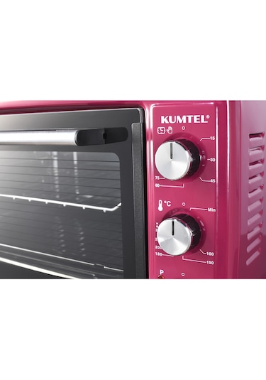 Kumtel LX-3525 Turbo 40 L Mini Fırın Fuşya