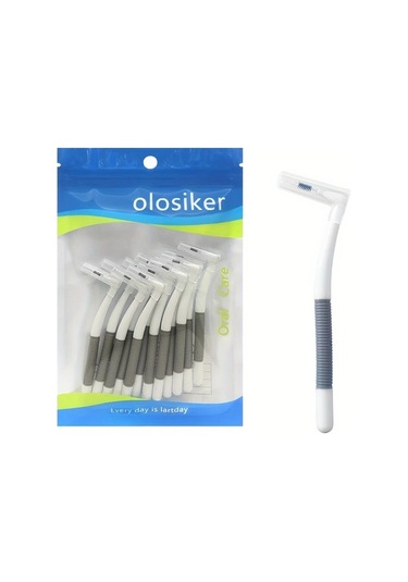 Willowhaven 12 Parça Çift Renk Paslanmaz Çelik L Şekilli Diş Arası Fırçası 6 Boy