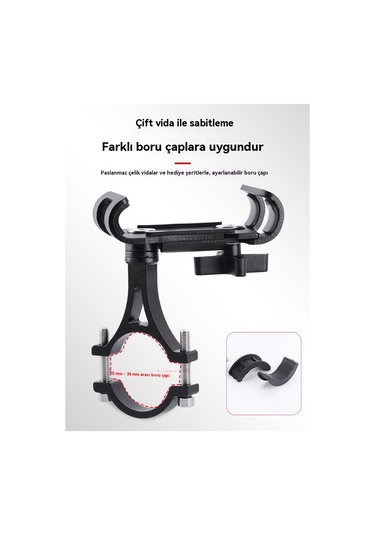 Bisiklet Alüminyum Alaşımlı Sa Telefon Tutacağı, Bisiklet Ve Motosiklet Navigasyon Standı Golden