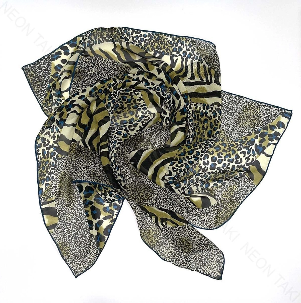 Çok Renkli, Fular 14, 81cmx86cm Bej - Çok Renkli