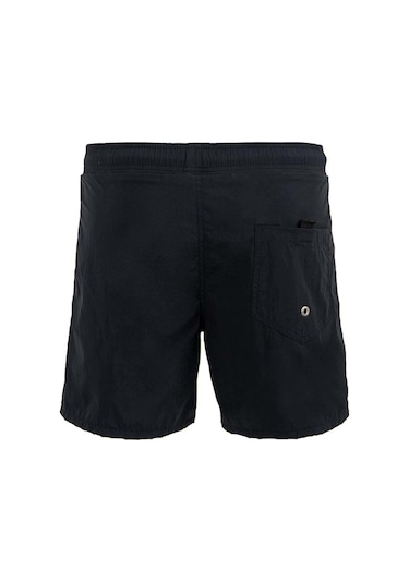 Siyah Su İtici Özellikli Naylon Kumaş Düz Renk Basic Erkek Plaj Deniz Şort Mayo - 540-siyah 001