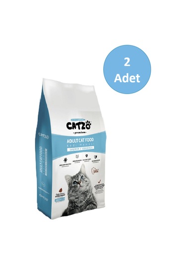 Catzo Somonlu Yetişkin Kedi Maması 2 x 1 KG