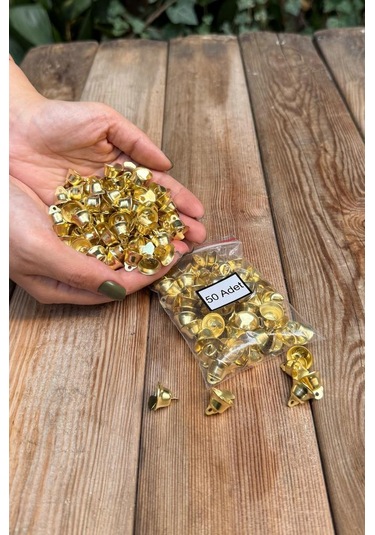 Çan Şeklinde Zil Gold Rengi 50 Adet Gold