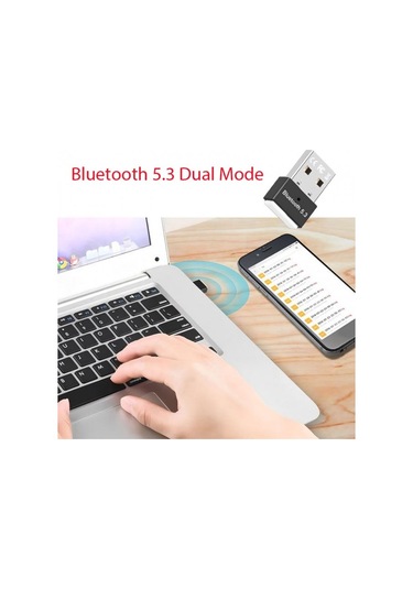 Dual Mod Usb Bluetooth Adaptörü Kablosuz 5.3 Çift Modlu Bt Adaptör Siyah