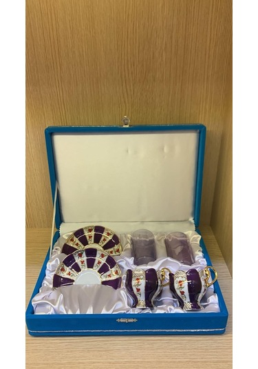 Güral Porselen İnce Porselen 6 Parça Türk Kahve Seti 01293