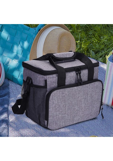 Suntek Soğutucu Çanta Çok Fonksiyonlu Sıcak Gri-28x21,5x24cm Gri
