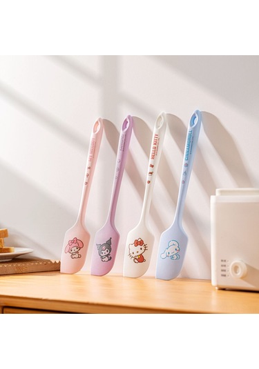 Yunboo Sanrio Lisanslı Silikon Kek Krem Spatula - Yüksek Sıcaklığa Dayanıklı, Hamur Karıştırma Ve Yayma Aracı Mavi, 5.5x28cm Diğer
