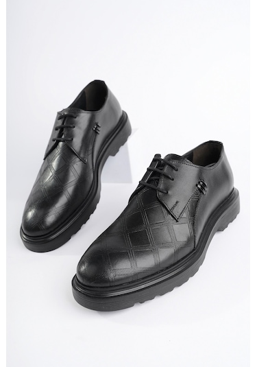 Muggo Rodilla Garantili Klasik Hakiki Deri Bağcıklı Ortopedik Erkek Casual Ayakkabı Siyah Muggo Rodilla Garantili Klasik Hakiki Deri Bağcıklı Ortopedik Erkek Casual Ayakkabı Siyah