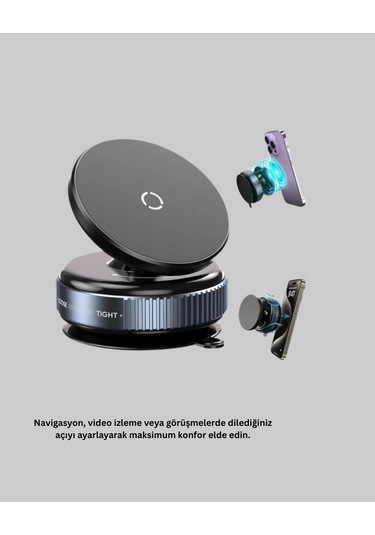 Bfs Araç İçi Telefon Tutucu Güçlü Manyetik Vakumlu Model