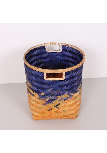 Küfe 35x40 Cm Doğal Bambu Kulplu Sepet Mix