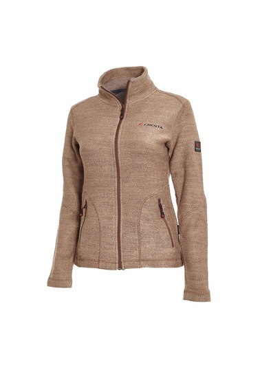 Cresta Diyagonal Örme Tam Fermuarlı Kadın Ceket