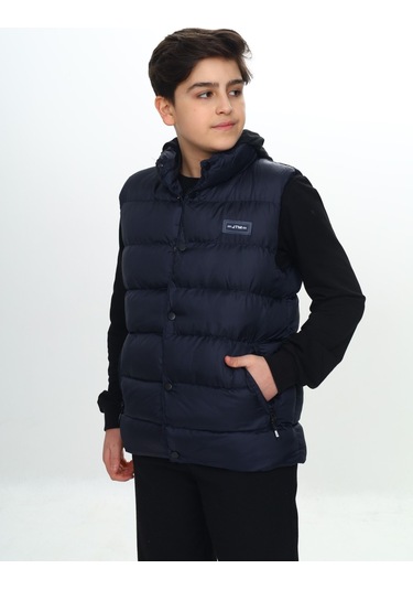 Toontoy Erkek Çocuk Göğsü Armalı Şişme Yelek Lacivert