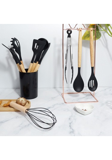 Reedark Ev Mutfak İçin 12 Parça Yemek Dereceli Silikon Set: Isıya Dayanıklı, Kaymazlı, Ergonomik Kova, Kaşık Ve Spatula Pembe, 700g Diğer