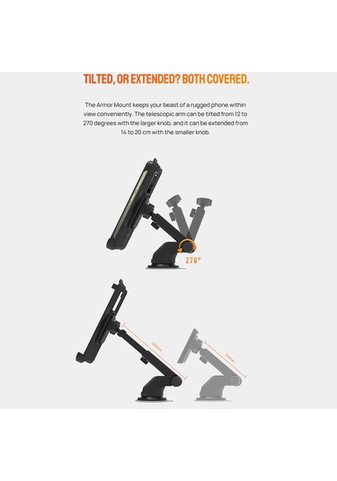 Ulefone Araba Vantuz Telefon Tutucu Siyah