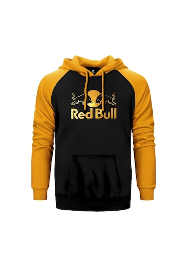 Redbull Gold Sarı Reglan Kol Kapşonlu Sweatshirt Sarı