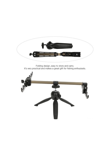Geeroyoo Alüminyum Katlanabilir Buz Balıkçılığı Kamışı Tutucu - Üç Ayaklı, Çoklu Kamış Konumu, Dayanıklı Ve Taşınabilir