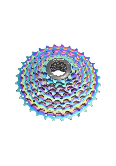 Vg Sports Bisiklet Hafif Aşınmaya Dayanıklı Renkli Volan, Stil: 11 Hız 11-32t Mavi Mavi