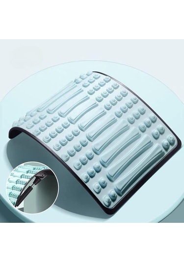 Homyl Sırt Gerdirici Ayarlanabilir Masaj Aleti Kas Eğitimi Yoga Mavi