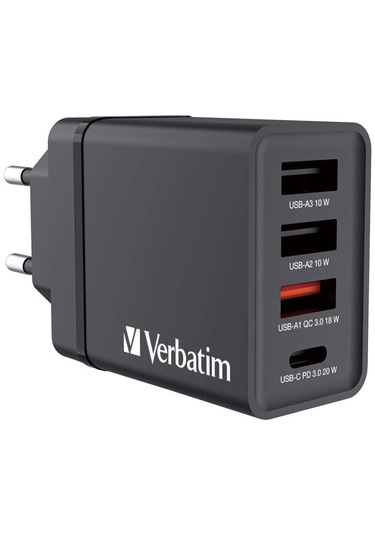 Verbatım CHR-30EU1 USB 49700 30 W Şarj Cihazı Siyah