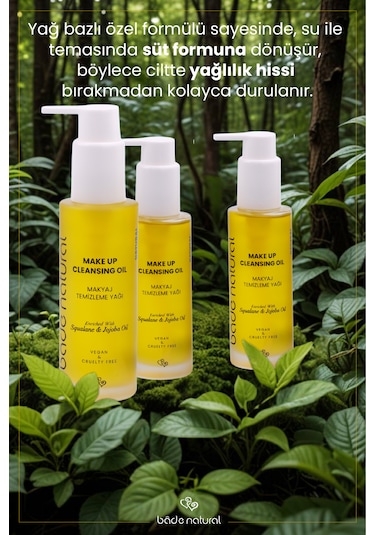 Bade Natural Jojoba Ve Skualan İçerikli Makyaj Temizleme Yağı 100 ML