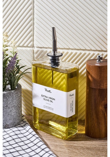 Molivet 350ml Silver Kapak Cam Yağdanlık-sosluk-sirkelik