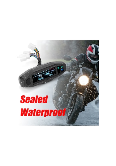 Evrensel Lcd Dijital Motosiklet Metre Kilometre Dijital K17888