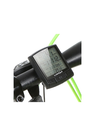 Lixada-bisiklet Bisiklet Bilgisayar Bisiklet Kilometre-kablolu Yb19733-2 Siyah