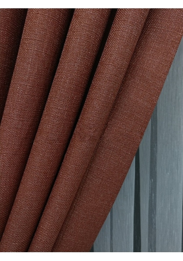 Evdepo Home Keten Kiremit Fon Perde Tek Kanat (518568828) Kiremit