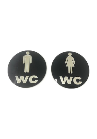 Appcity Bay Bayan 3 Boyutlu Wc Kapı Yönlendirme Levhası 10Cmx10Cm