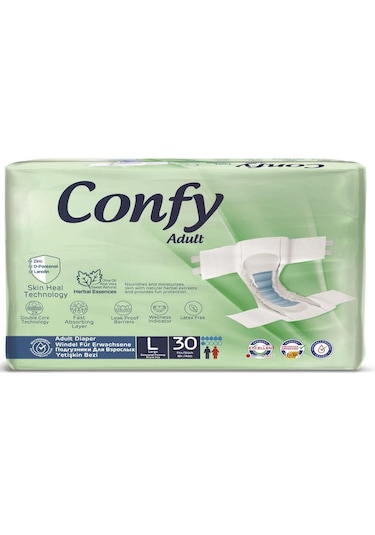Confy Adult Yetişkin Bez Straıght Large Jumbo 30 Adet
