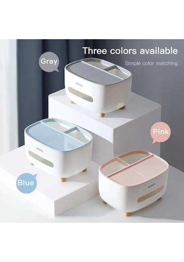 Blue-ecoco Ev Doku Kutusu Masaüstü Mutfak Peçete Tutucu Saklama Kabı Oturma Odası Ev Ofis Için Uzaktan Kumanda Doku Tutucu