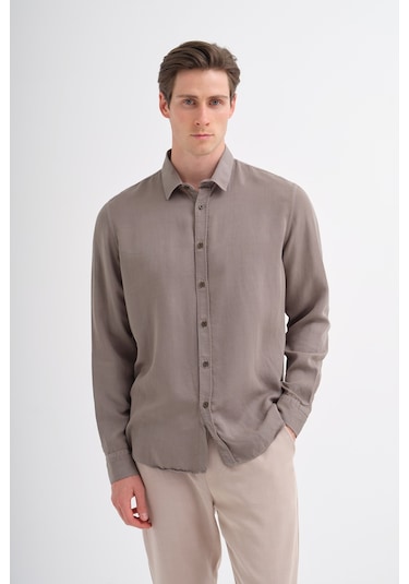 Cazador Erkek Tencel Regular Fit Gömlek Uzun Kol 20610 Haki Cazador Erkek Tencel Regular Fit Gömlek Uzun Kol 20610 Haki
