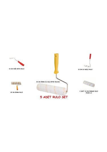 Rulo Set - 5 Li Rulo Set - Her Ölçüde Rula Ve Yedek Uc Ürünümüzde