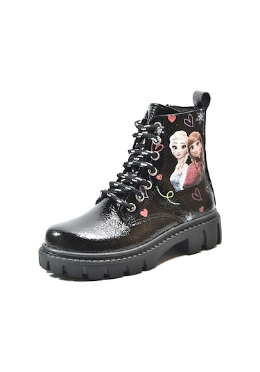 Onlo Ayakkabı Fr.0224 Siyah Fermuarlı Kız Çocuk Postal Bot Siyah