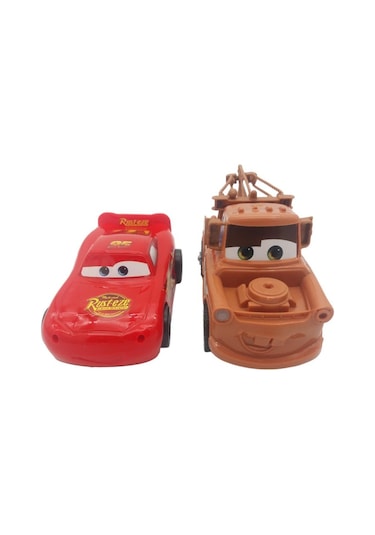 Farbu Cars Şimşek Mcqueen Ve Mater Oyuncak Sürtmeli 2 Li Araç Seti, Arabalar Oyuncak Figür