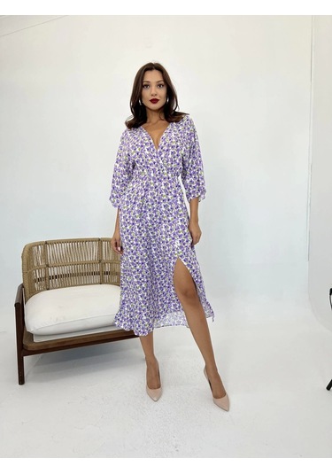 7141 Elbise-perugia Çok Renkli