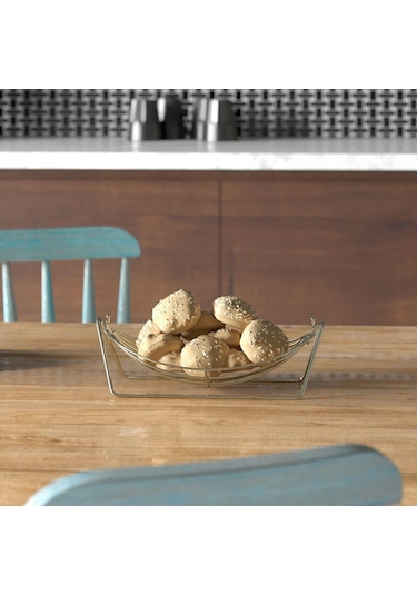 Teknotel Metal Kase Meyve Sepeti Meyvelik Altın Sarı Mg307