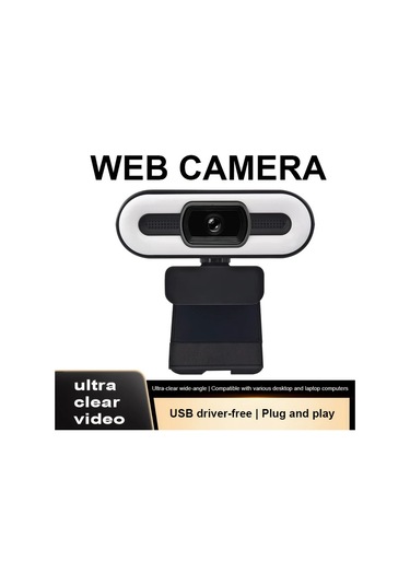 Dashanshop 3k/4k Webcam Gürültü Önleyici Mikrofon Dokunmatik Aydınlatma Işık Halkası Pc/mac Uyumlu
