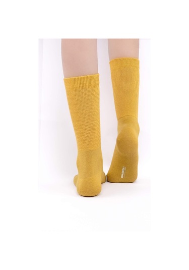 Mısırlı Kadın %10 Gümüş Madeni İçerikli Sarı Soket Çorap M 78000 S Sarı