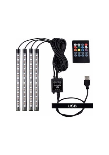 Eraks Car Accesorıes Ayak Altı Sese Duyarlı Usb Girişli 12 Led