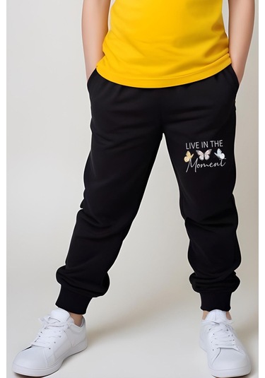 Fyk Kids Kız Çocuk Baskılı Live Kelebek Bel Detayı Lastikli Alt-üst Pijama Takımı Sarı